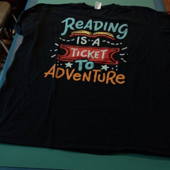 Reading Is A Ticket to Adventure Cotton 3X Short Sleeve T-shirt Dr Seuss - Picture 1 of 5